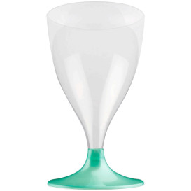 Plastové Sklenice na Víno s Černou Tiffany Perlový 200ml 2P (20 Kousky)