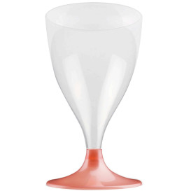 Plastové Sklenice na Víno s Černou Broskev Perlový 200ml 2P (20 Kousky)