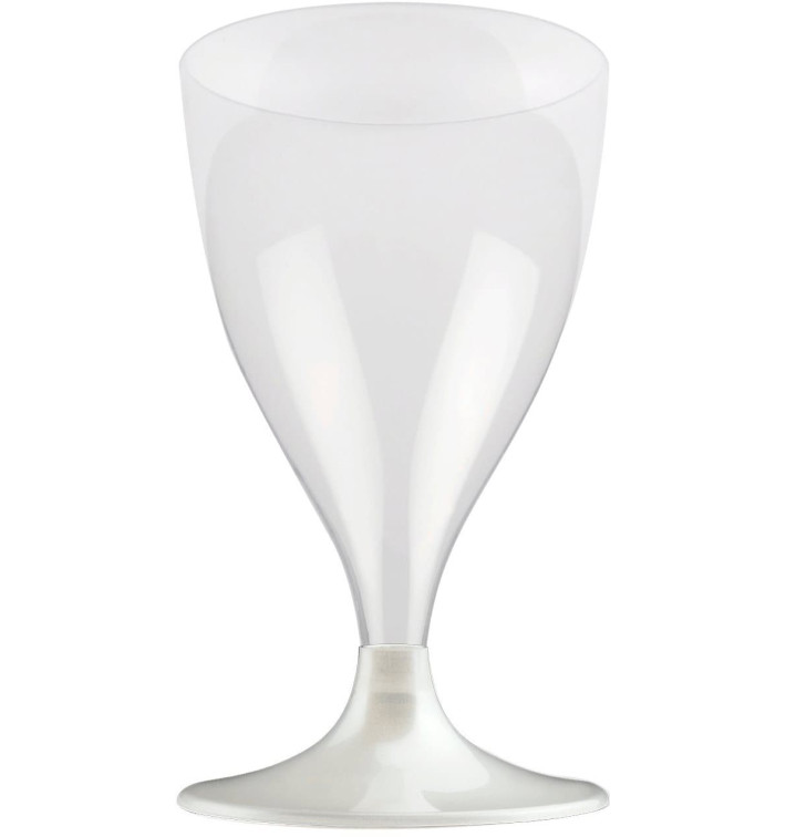 Plastové Sklenice na Víno s Černou Bílý Perlový 200ml 2P (20 Kousky) Plastové Sklenice na Víno s Černou Bílý Perlový 200ml 2P (20 Kousky)