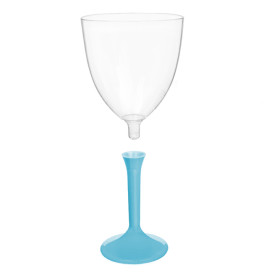 Plastové Sklenice na Víno s Černou Tyrkysová 300ml 2P (200 Kousky)