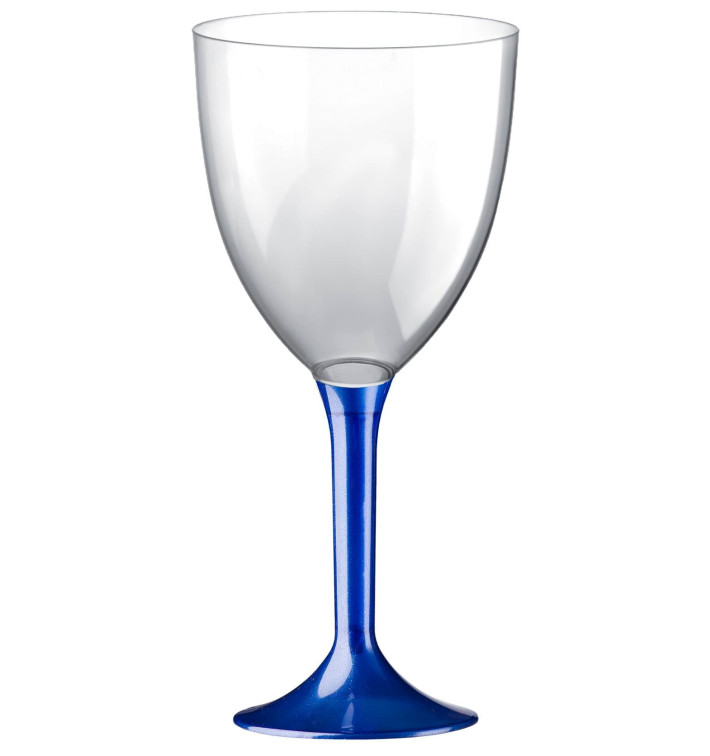 Plastové Sklenice na Víno s Černou Modrý Perlový 300ml 2P (200 Kousky) Plastové Sklenice na Víno s Černou Modrý Perlový 300ml 2P (200 Kousky)