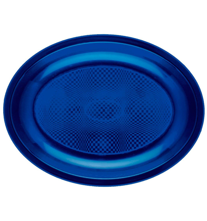 Podnos Oválný Modrý Round PP 255x190mm (600 Kousky) Podnos Oválný Modrý Round PP 255x190mm (600 Kousky)
