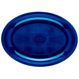 Podnos Oválný Modrý Round PP 315x220mm (25 Kousky)