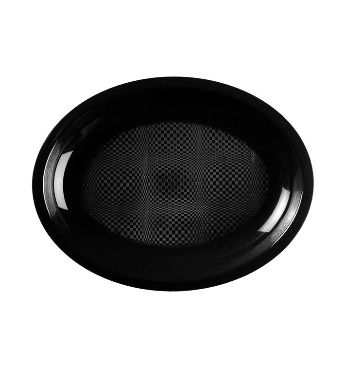 Podnos Oválný Černá Round PP 255x190mm (600 Kousky) Podnos Oválný Černá Round PP 255x190mm (600 Kousky)