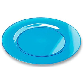 Plastové Talíř Kulatý Extra Tuhý Tyrkysová 19cm (120 Kousky)