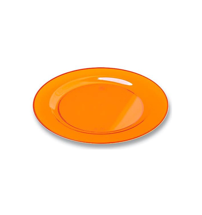 Plastové Talíř Kulatý Extra Tuhý Oranžový 19cm (10 Kousky) Plastové Talíř Kulatý Extra Tuhý Oranžový 19cm (10 Kousky)