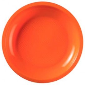 Plastové Talíř Plochá Oranžový Round PP Ø220mm (50 Kousky)