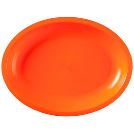 Podnos Oválný Oranžový Round PP 255x190mm (50 Kousky)