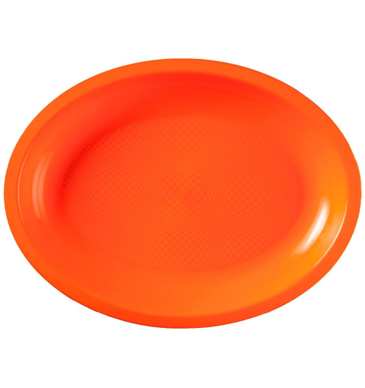 Podnos Oválný Oranžový Round PP 255x190mm (600 Kousky) Podnos Oválný Oranžový Round PP 255x190mm (600 Kousky)