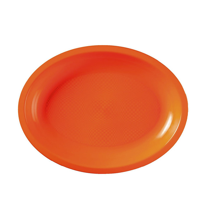 Podnos Oválný Oranžový Round PP 315x220mm (300 Kousky) Podnos Oválný Oranžový Round PP 315x220mm (300 Kousky)