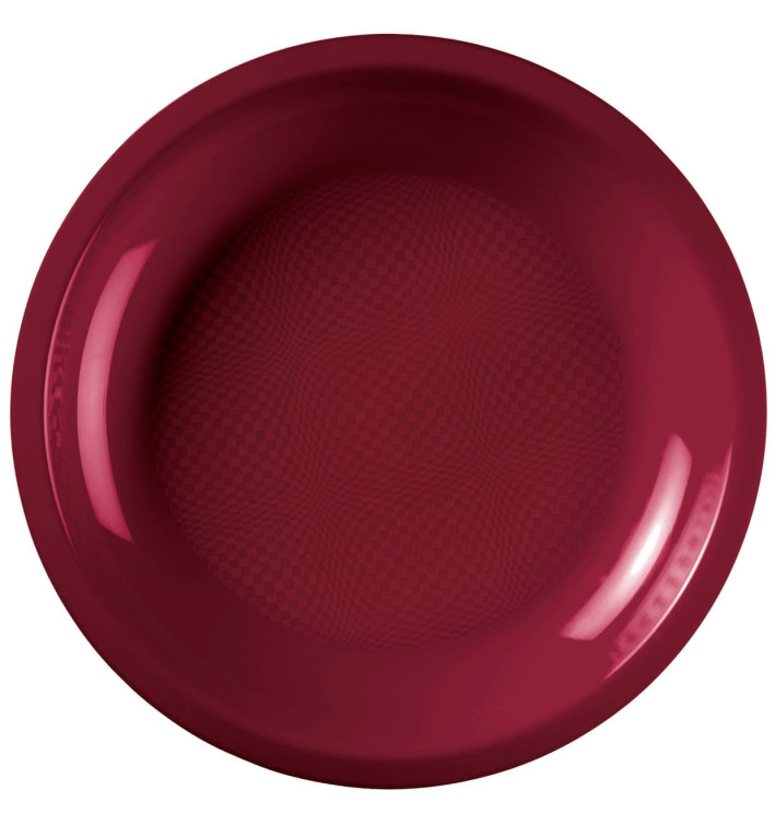 Plastové Talíř Plochá Bordeaux Round PP Ø220mm (600 Kousky) Plastové Talíř Plochá Bordeaux Round PP Ø220mm (600 Kousky)