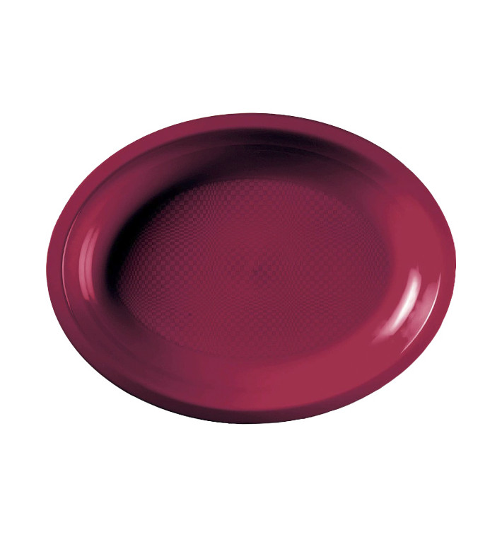 Podnos Oválný Bordeaux Round PP 255x190mm (600 Kousky) Podnos Oválný Bordeaux Round PP 255x190mm (600 Kousky)