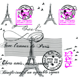 Papírové Ubrusy Předřezaný 1x1m " Paris " 37g (400 Kousky)