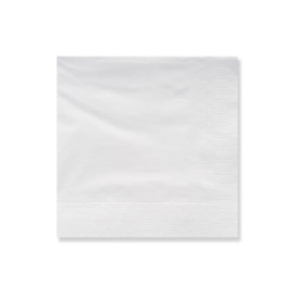 Papírové Ubrousky Dekorativní "Okraj" 25x25cm 2 Vrstvy Bílá (3400 Kousky)