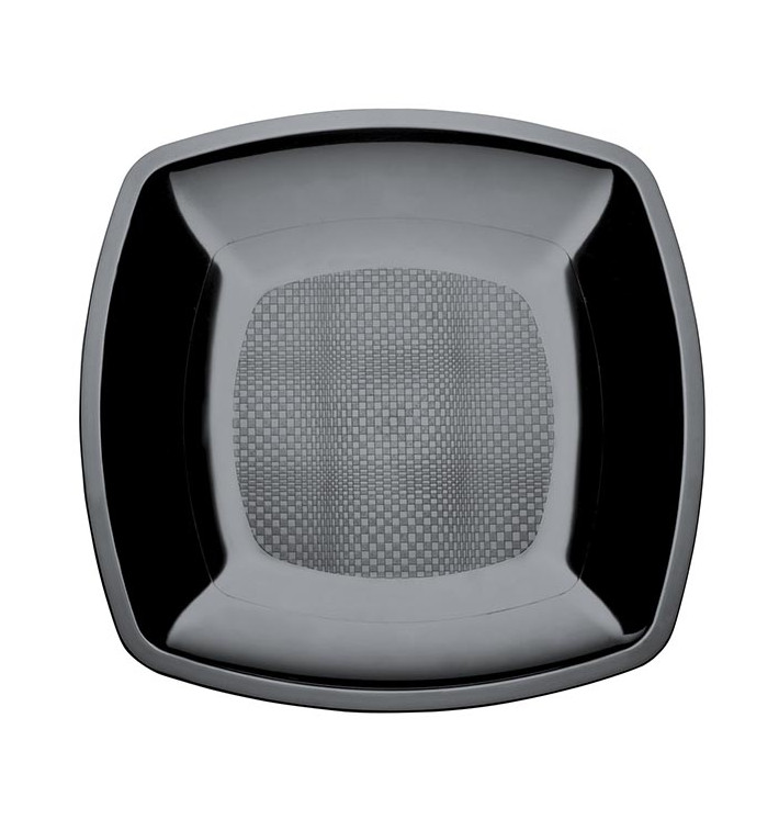 Plastové Talíř Plochá Černá Square PS 230mm (25 Kousky) Plastové Talíř Plochá Černá Square PS 230mm (25 Kousky)