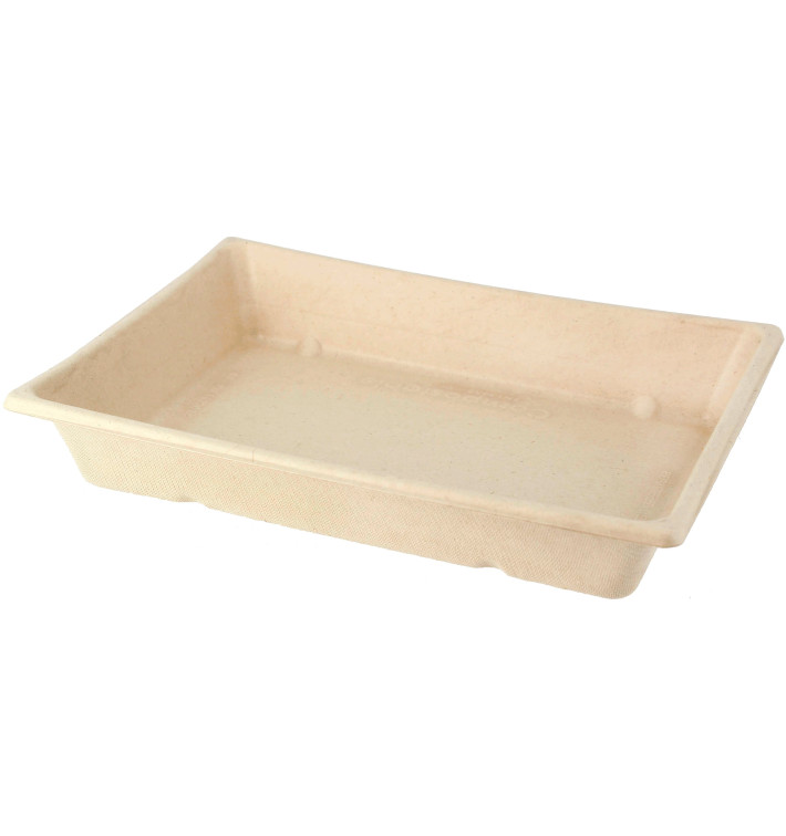 Podnos z Cukrové Třtiny 750ml 220x160x40mm (300 Kousky) Podnos z Cukrové Třtiny 750ml 220x160x40mm (300 Kousky)