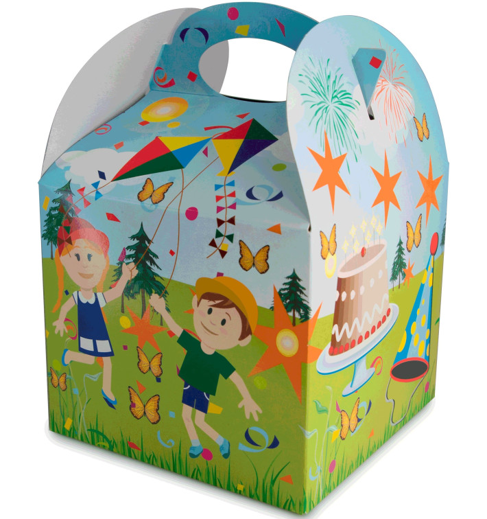 Menu Box Dětský Oslava 131x131x115mm (25 Kousky) Menu Box Dětský Oslava 131x131x115mm (25 Kousky)