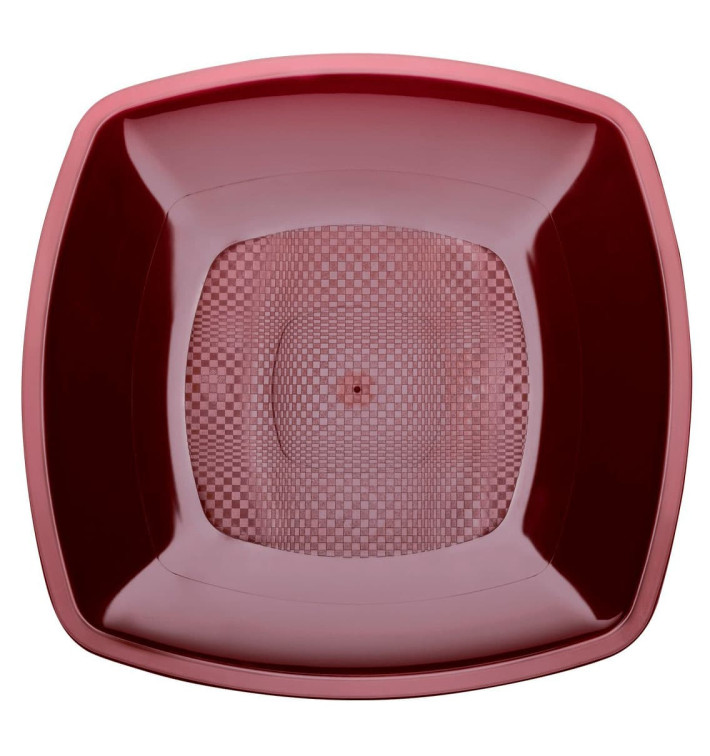 Plastové Talíř Plochá Bordeaux Square PP 230mm (300 Kousky) Plastové Talíř Plochá Bordeaux Square PP 230mm (300 Kousky)