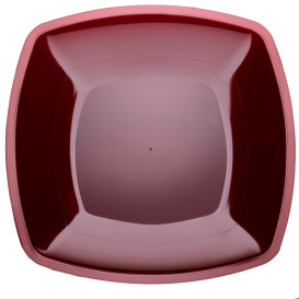 Plastové Talíř Plochá Bordeaux Square PS 300mm (12 Kousky)