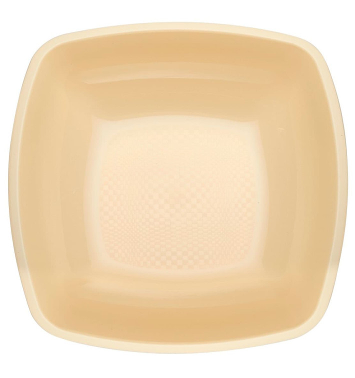 Plastové Talíř Hluboký Krémový Square PP 180mm (25 Kousky) Plastové Talíř Hluboký Krémový Square PP 180mm (25 Kousky)