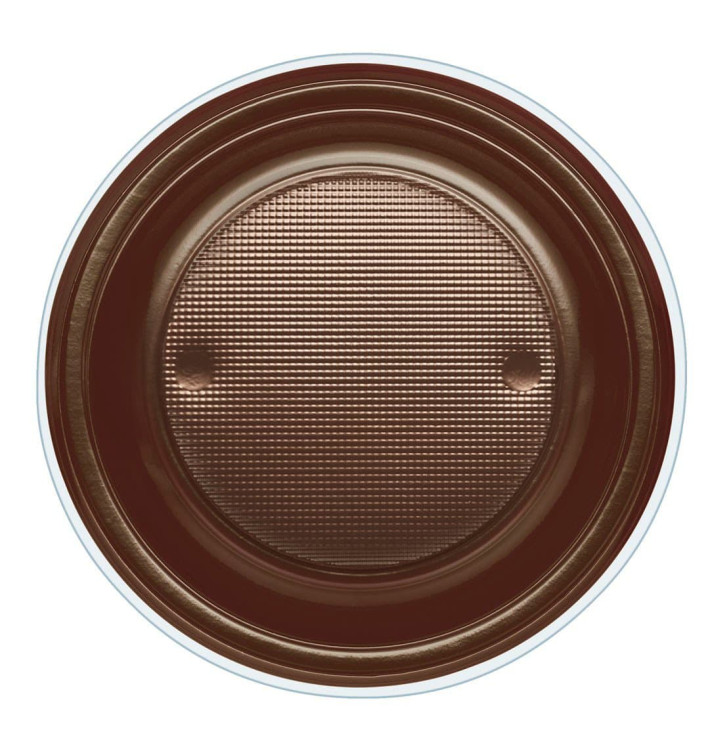 Plastové Talíř PS na Polévku Čokoláda Ø220mm (30 Kousky) Plastové Talíř PS na Polévku Čokoláda Ø220mm (30 Kousky)