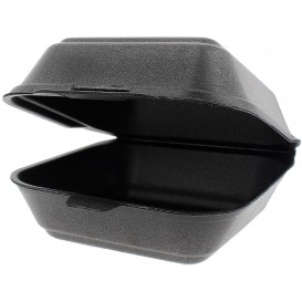 Krabička na Hamburger FOAM Velkým Černá (125 Kousky)