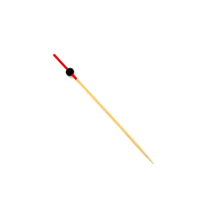 Pinchos " Míč " Bambu Červené a Černá 120mm (200 Kousky) Pinchos " Míč " Bambu Červené a Černá 120mm (200 Kousky)