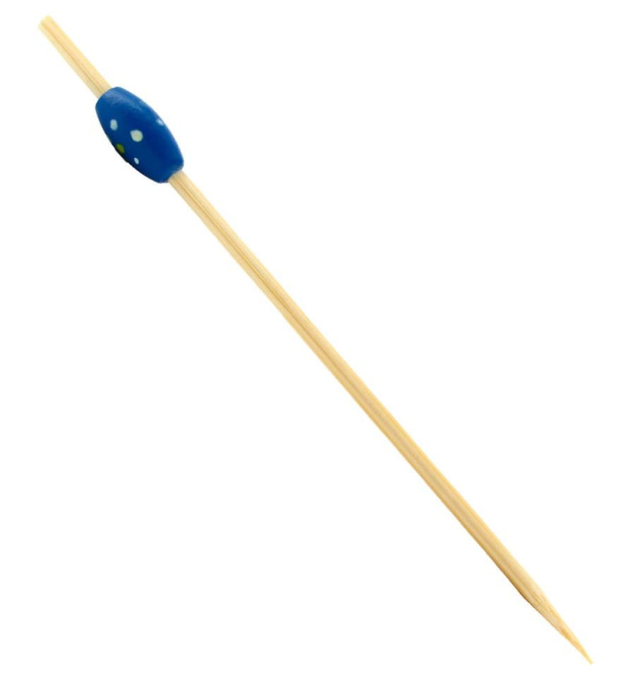 Bambusové Špejle " Punteado " Modrý 120mm (5000 Kousky) Bambusové Špejle " Punteado " Modrý 120mm (5000 Kousky)