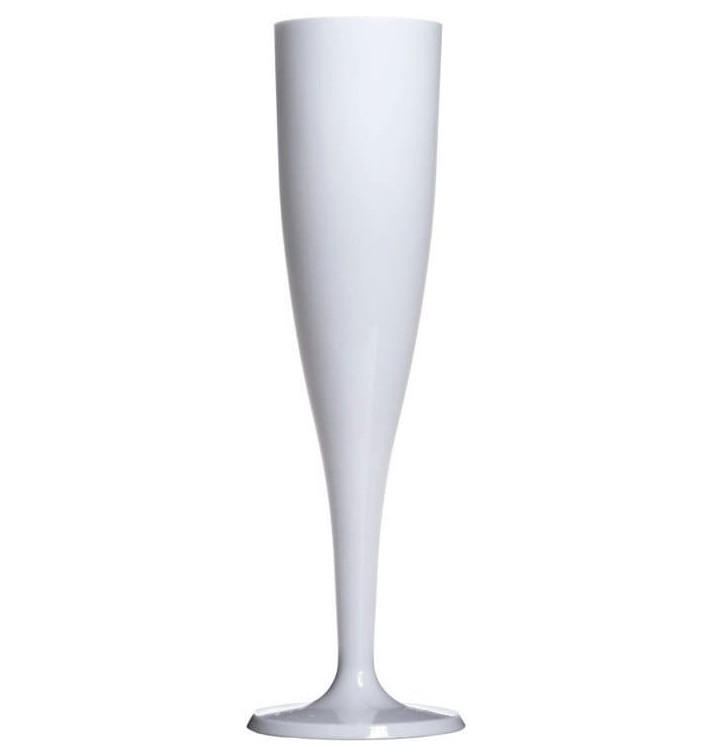 Plastové Sklenice na Cava Bílá 115ml 1P (120 Kousky) Plastové Sklenice na Cava Bílá 115ml 1P (120 Kousky)
