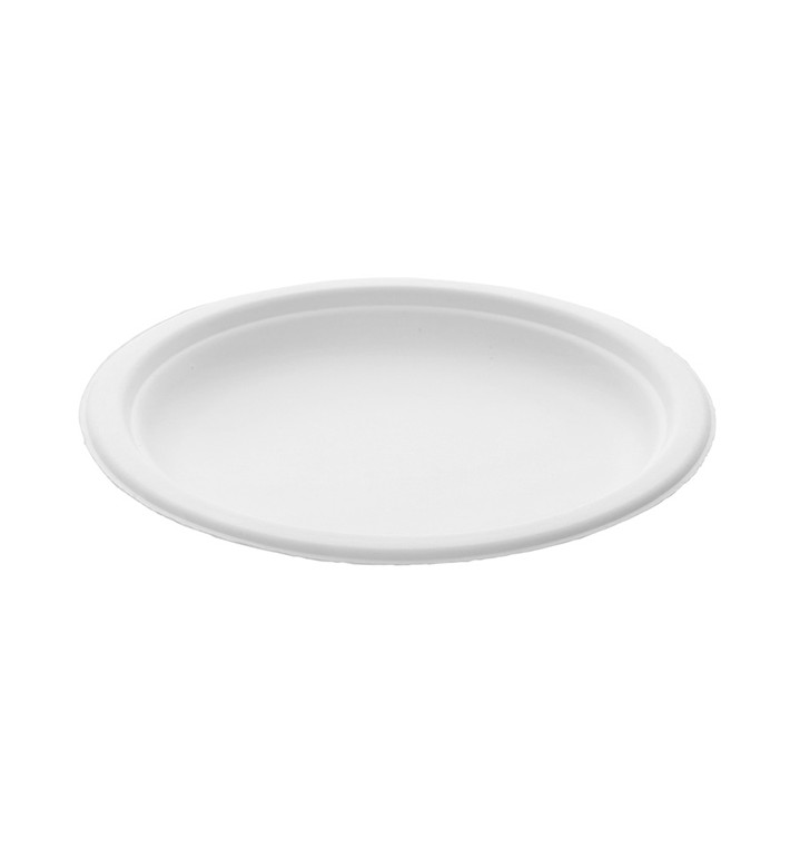 Talíř z Cukrové Třtiny Bílý Ø180mm (50 Kousky) Talíř z Cukrové Třtiny Bílý Ø180mm (50 Kousky)