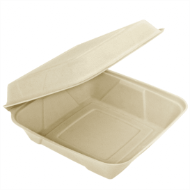 Menu Box z Cukrové Třtiny 225x225x75mm (50 Kousky)
