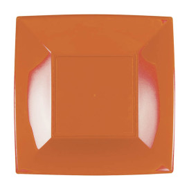 Plastové Talíř Plochá Oranžový Pěkný PP 180mm (25 Kousky)