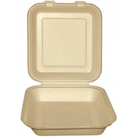 Menu Box z Cukrové Třtiny Přírodní 20x20x7,5cm (50 Kousky)