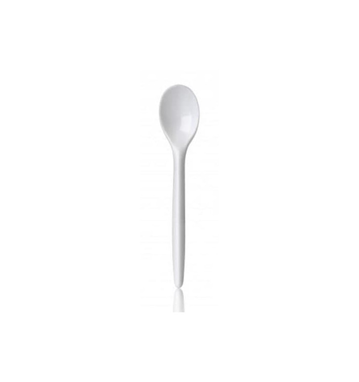 Plastová lžíce Luxury Bílá 123 mm (2000 Kousky) Plastová lžíce Luxury Bílá 123 mm (2000 Kousky)