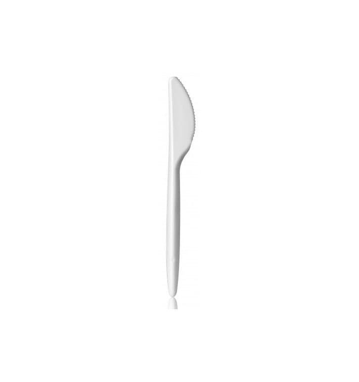 Plastový Nůž Luxury Bílý 175 mm (600 Kousky) Plastový Nůž Luxury Bílý 175 mm (600 Kousky)