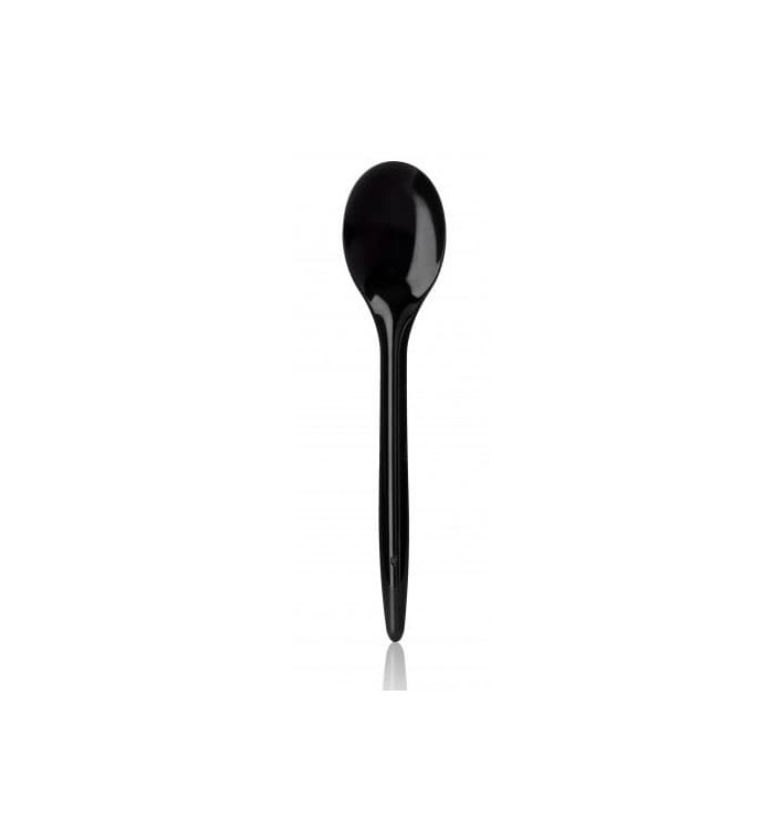 Plastová lžíce Luxury Černá 125 mm (100 Kousky) Plastová lžíce Luxury Černá 125 mm (100 Kousky)