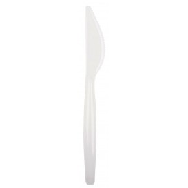 Plastový Nůž Easy PS Bílý 185mm (20 Kousky)