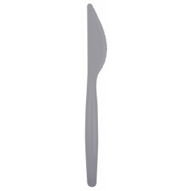 Plastový Nůž Easy PS Šedá 185 mm (500 Kousky)