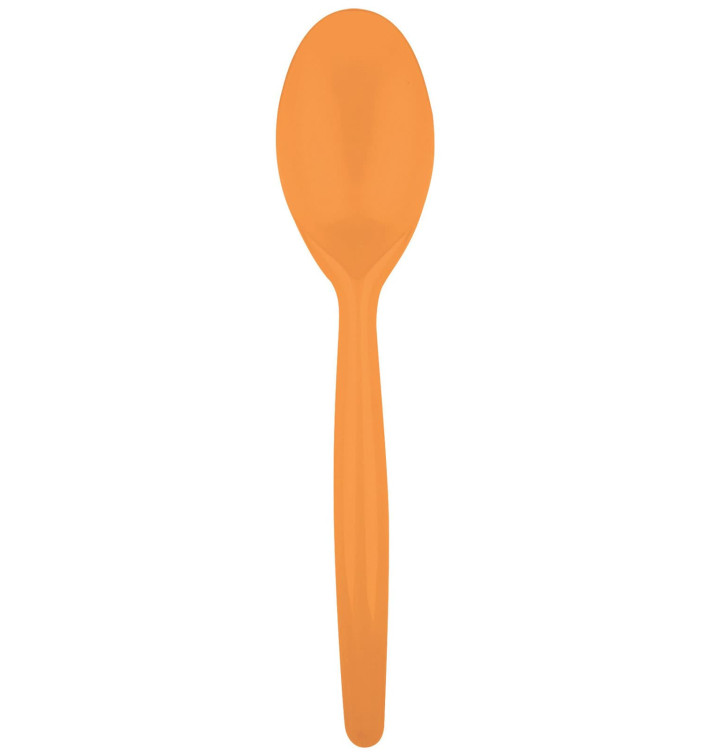 Plastová lžíce Easy PS Oranžový 185 mm (20 Kousky) Plastová lžíce Easy PS Oranžový 185 mm (20 Kousky)