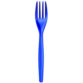 Plastová Vidlička Easy PS Modrý Průhledný 180mm (20 Kousky)