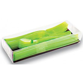 Balíček Příbory Plastové Vidlička, Nůž , lžíce Zelený (20 Kousky)