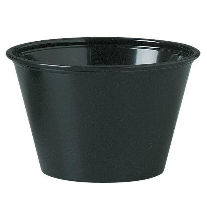 Misk na Omáčky PS Černá 120ml Ø7,3cm (250 Kousky) Misk na Omáčky PS Černá 120ml Ø7,3cm (250 Kousky)
