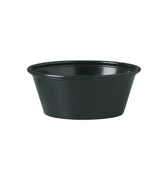 Misk na Omáčky PS Černá 44ml Ø6,6cm (2500 Kousky) Misk na Omáčky PS Černá 44ml Ø6,6cm (2500 Kousky)