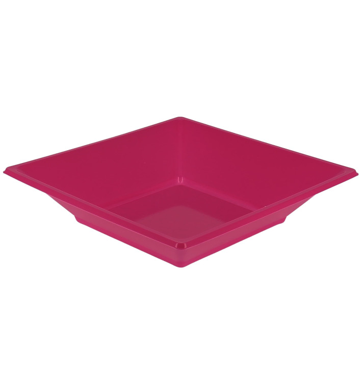 Plastové Talíř Hluboký Čtvercový Fuchsie 170mm (300 Kousky) Plastové Talíř Hluboký Čtvercový Fuchsie 170mm (300 Kousky)