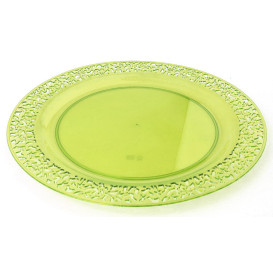 Plastové Talíř Kulatý " Lace " Zelený 19cm (4 Kousky)