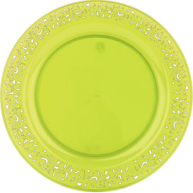Plastové Talíř Kulatý " Lace " Zelený 19cm (88 Kousky)