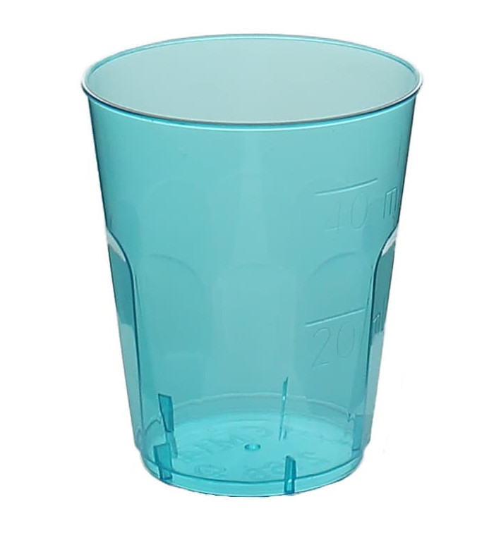 Plastové Kelímky na Alkohol " Diamant " PS Krystal Modrý 50ml (20 Kousky)