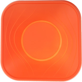 Plastové Misky PP Čtvercový " X-Table " Oranžový 18x18cm (8 Kousky)