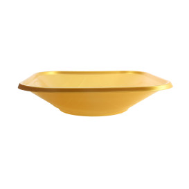 Plastové Misky PP Čtvercový " X-Table " Zlato 18x18cm (120 Kousky)
