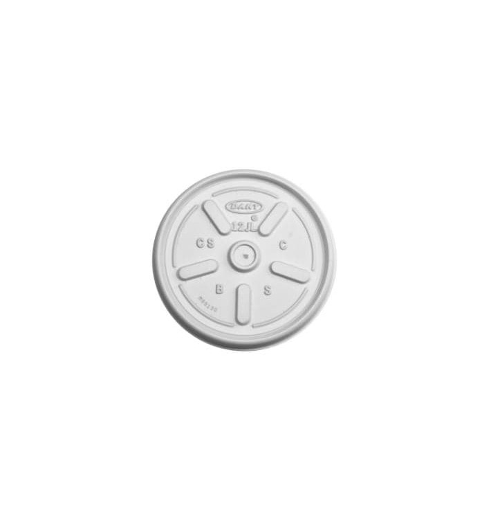 Plastové Víčko PS Hladká Foam Ø8,9cm (1000 Kousky) Plastové Víčko PS Hladká Foam Ø8,9cm (1000 Kousky)